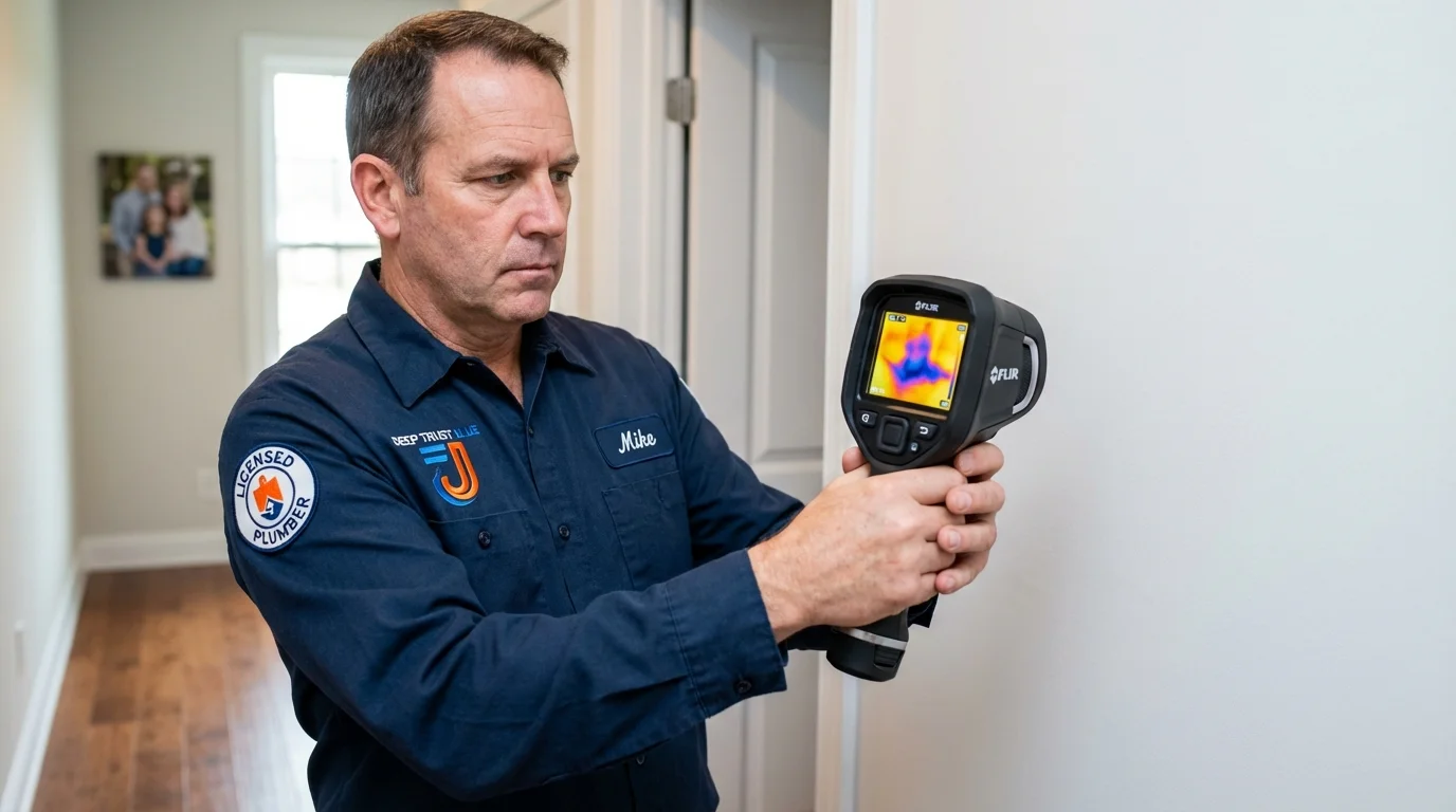 Thermal imaging leak detection by Johns Plumbing LLC in Adams